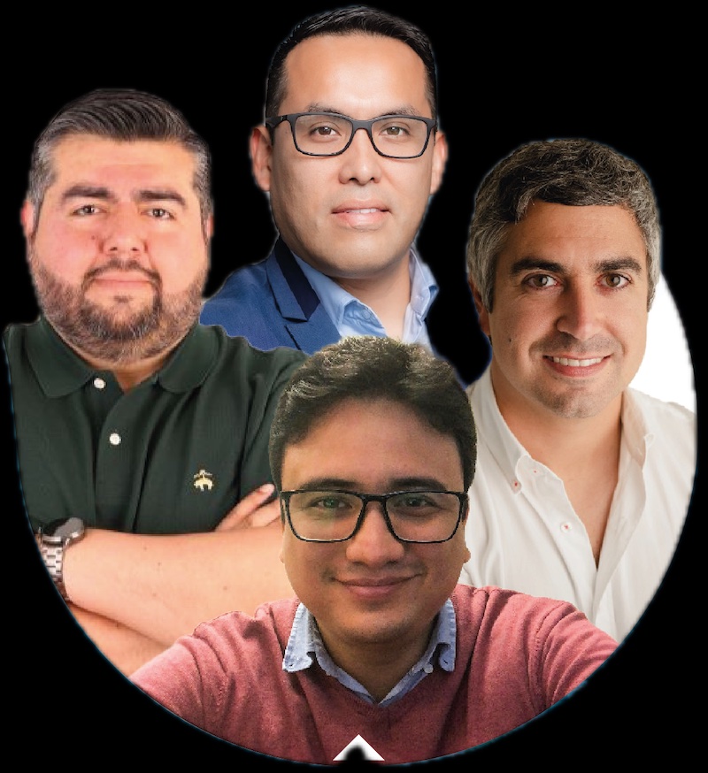 Diego Benavides, Eduardo Torres, Iván Herrero y Marco Risco