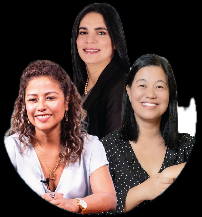 Ana Silvonio, Marianella Weydert y Mariella Aoki